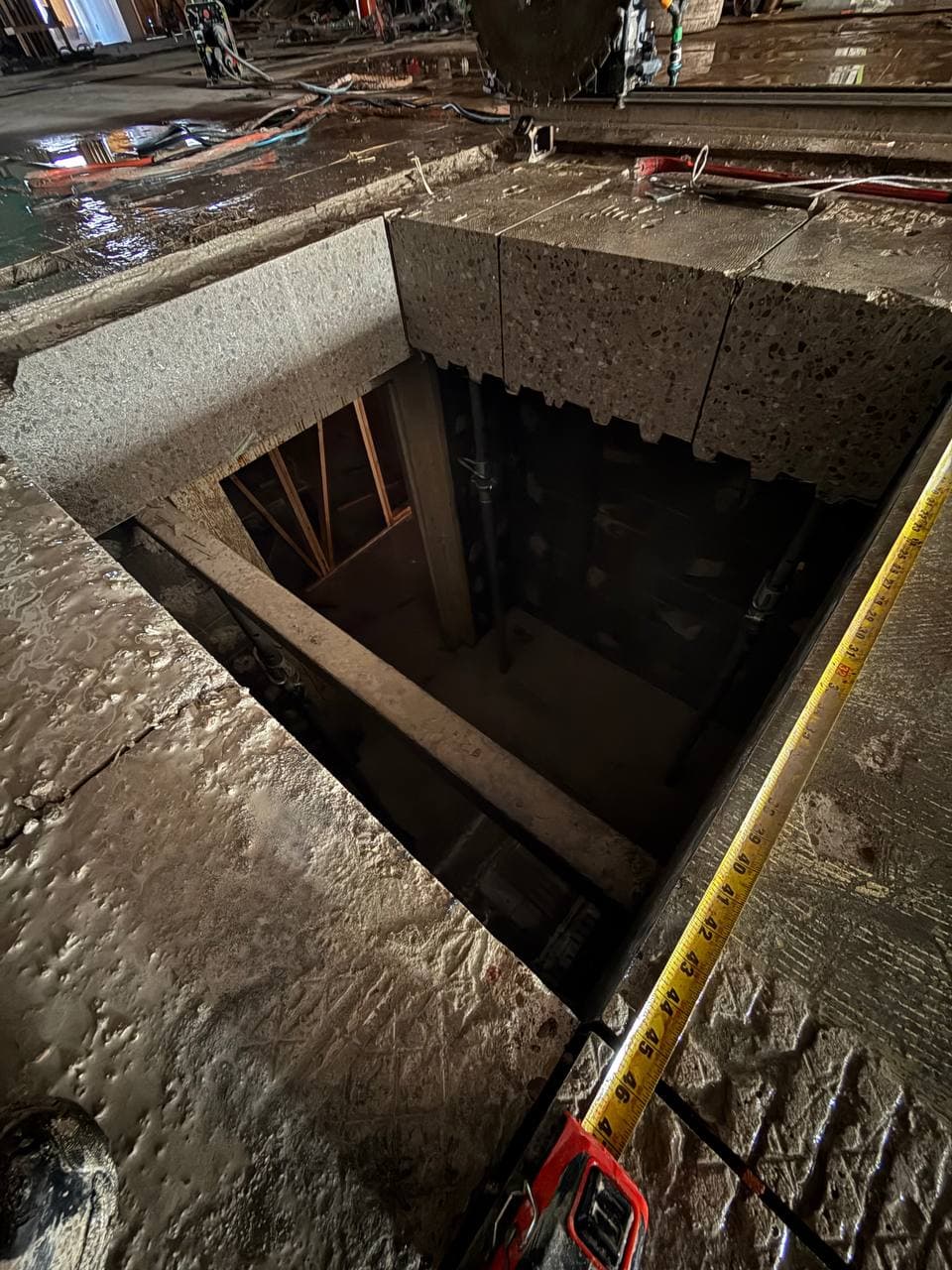 floor opening for stairs